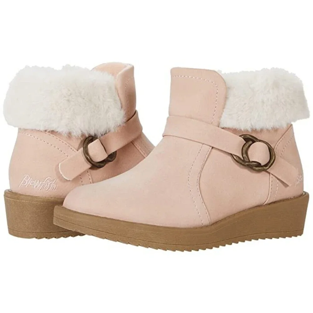 Blowfish Malibu Chipster-T Boot Toddler US 6 Pink Shearling Ankle Bootie JOBB725